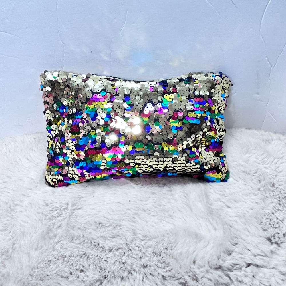 Sparkling Sequin Cosmetic Pouch Bag‎ Clutch/Purse Mermaid Flip Flop Sequin
